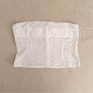 White Eyelet Crop Top